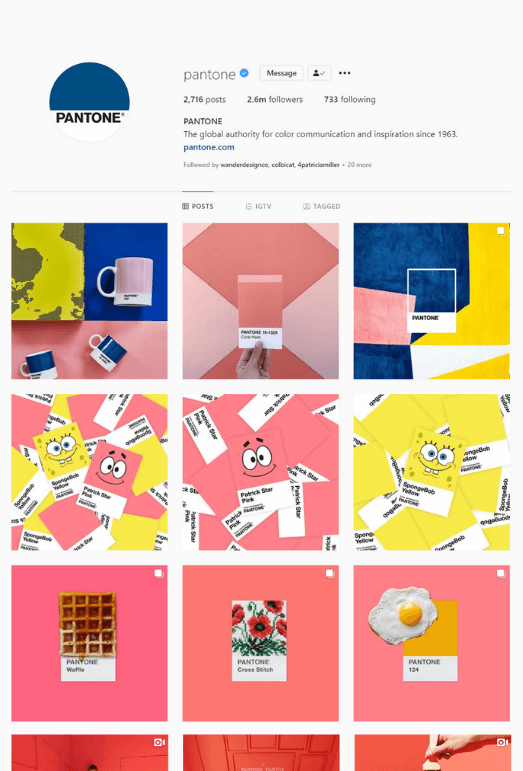 Pantone's Instragram Account and User Generated Content