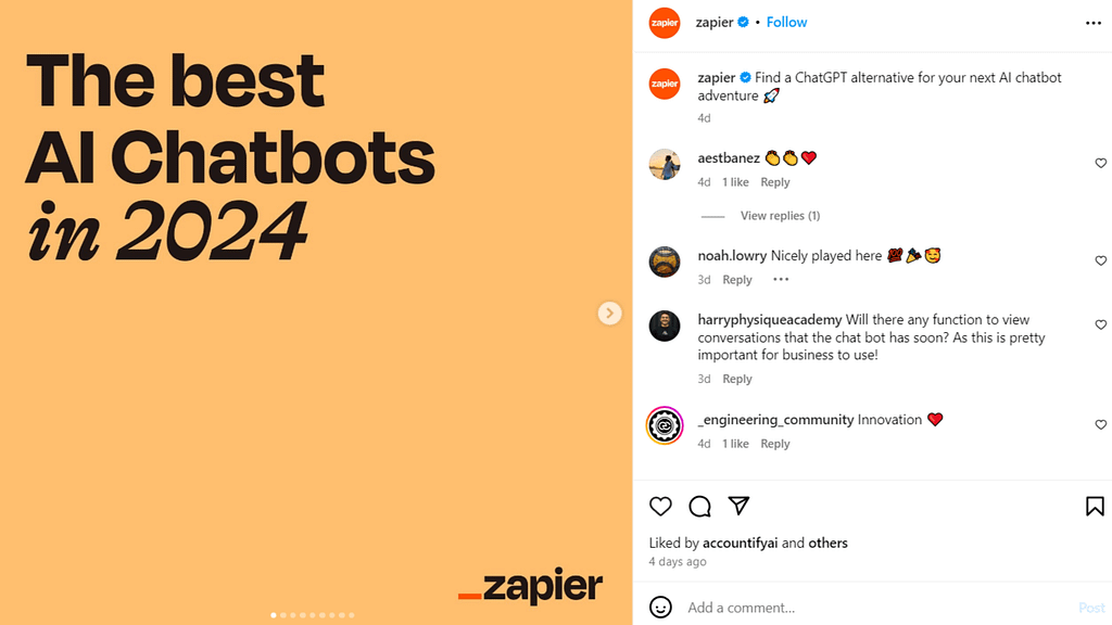episodic content example, zapier