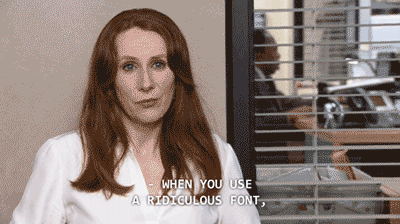 Ridiculous Font The Office