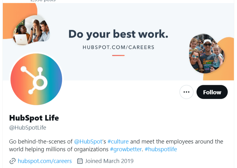 hubspot employer branding x account
