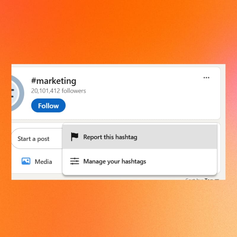 how-to-report-linkedin-hashtag